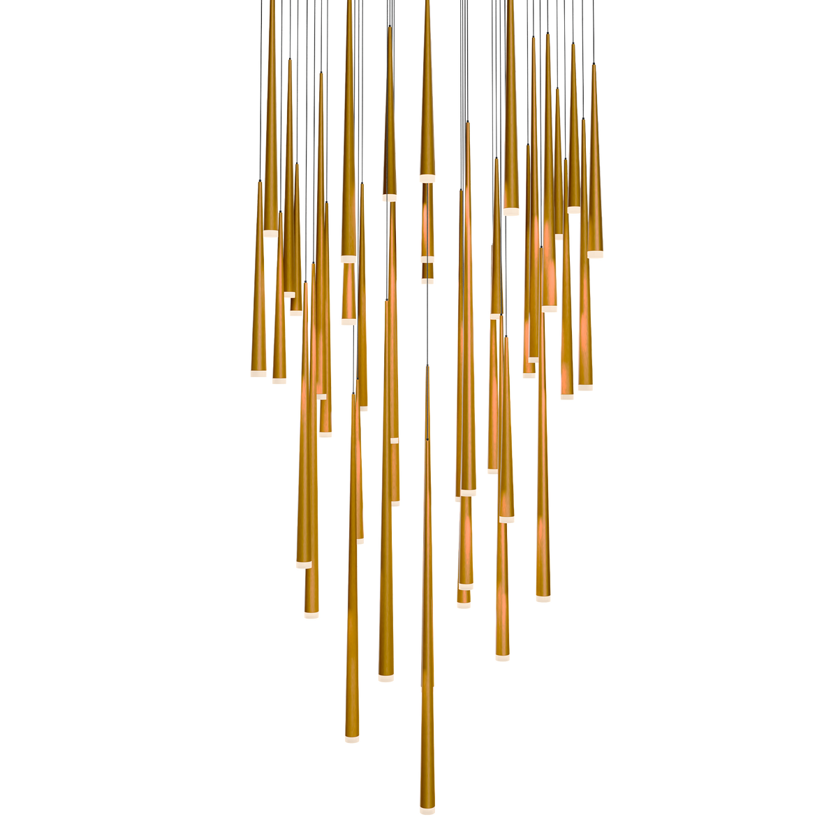 Cascade 41 Light Square Etched - Aged Brass