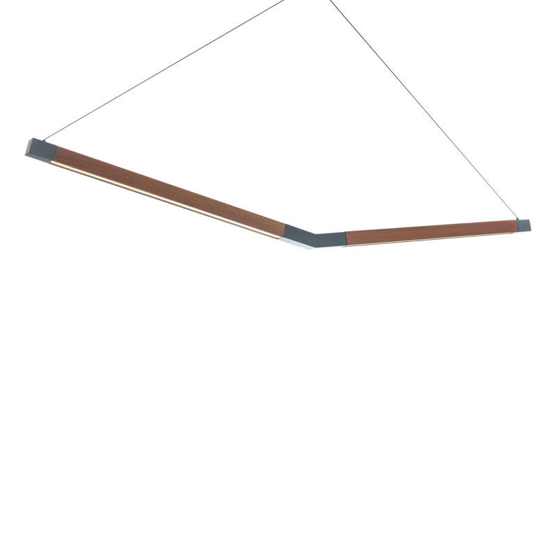 Bough Linear Pendant - Black/Dark Walnut