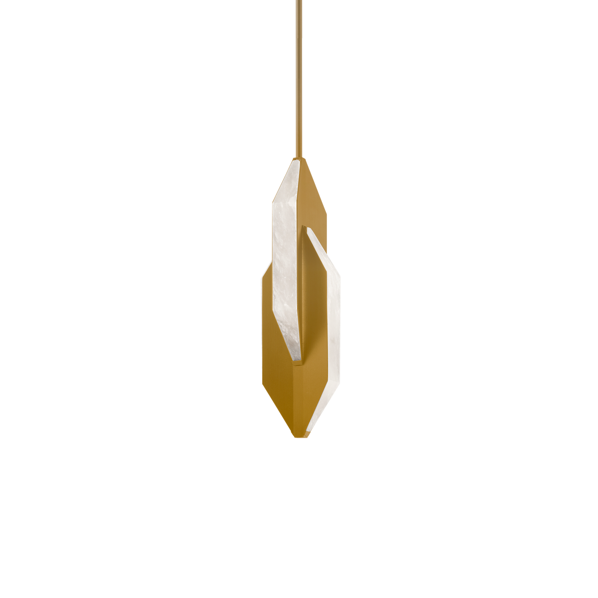 Azure Mini Pendant Aged Brass angle 2