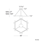 Metric Pendant 48in line drawing
