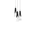 Kilt 3-Light Round Multi Pendant - Black
