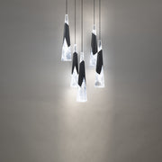 Kilt 5-Light Round Multi Pendant - Black detail