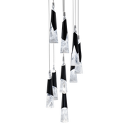 Kilt 9-Light Round Multi Pendant - Black
