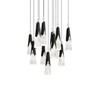 Kilt 13-Light Square Multi Pendant - Black