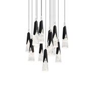 Kilt 13-Light Square Multi Pendant - Black