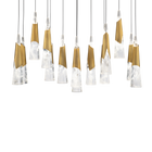Kilt 14-Light Linear Multi Pendant - Aged Brass