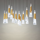 Kilt 14-Light Linear Multi Pendant - Aged Brass detail