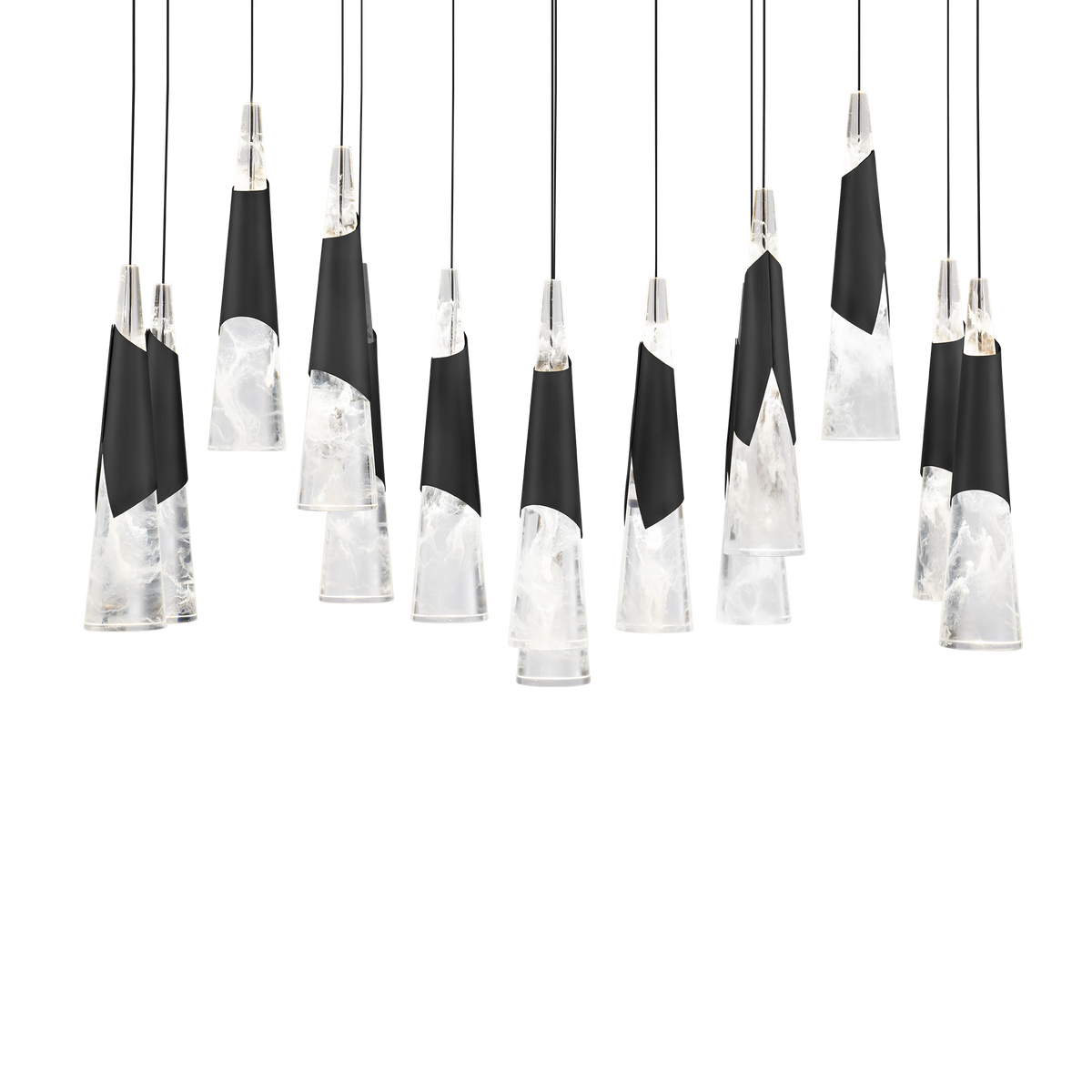 Kilt 14-Light Linear Multi Pendant - Black