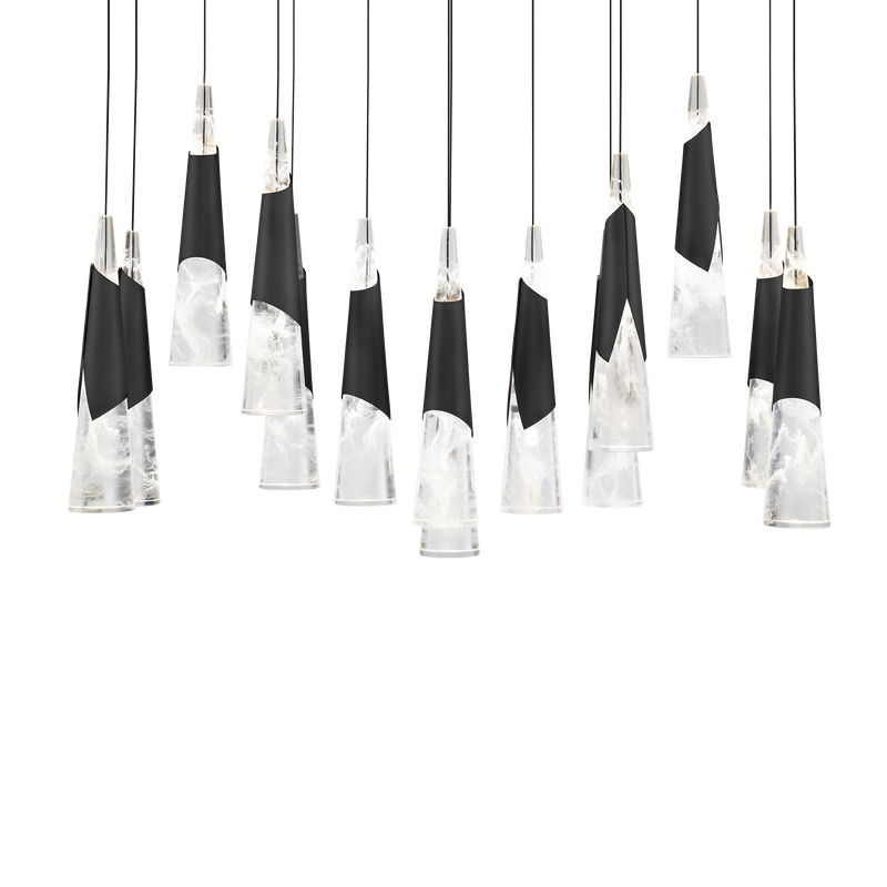Kilt 14-Light Linear Multi Pendant - Black