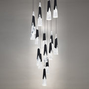 Kilt 15-Light Round Multi Pendant - Black detail