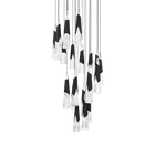 Kilt 21-Light Round Multi Pendant - Black