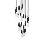 Kilt 21-Light Round Multi Pendant - Black