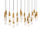 Kilt 23-Light Linear Multi Pendant - Aged Brass