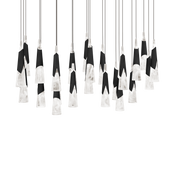 Kilt 23-Light Linear Multi Pendant - Black