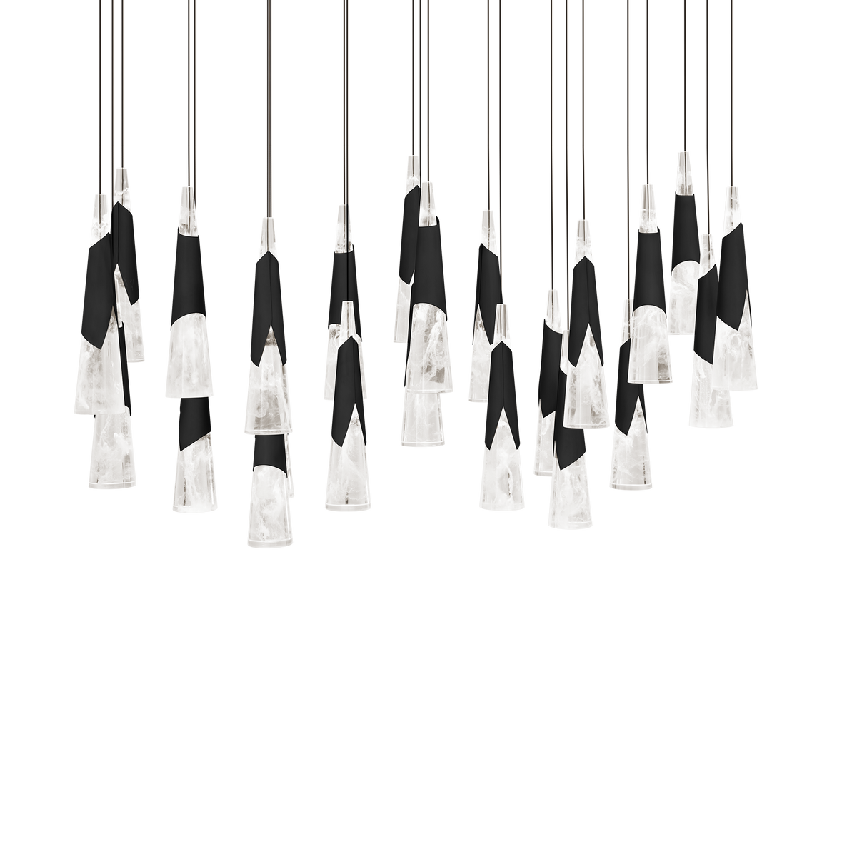Kilt 23-Light Linear Multi Pendant - Black