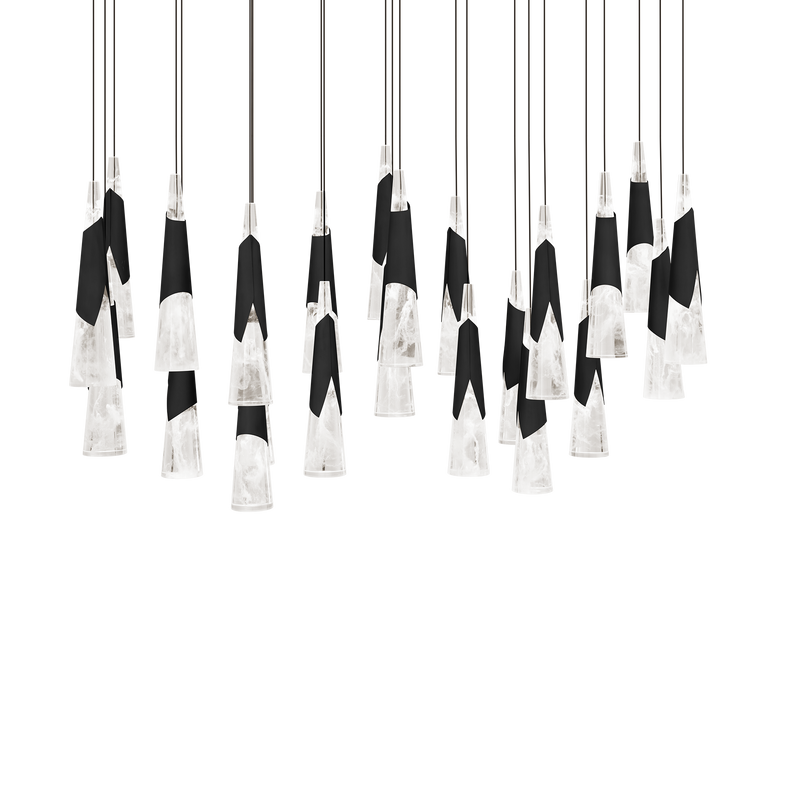 Kilt 23-Light Linear Multi Pendant - Black