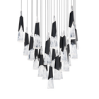Kilt 25-Light Square Multi Pendant - Black