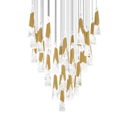 Kilt 41-Light Square Multi Pendant - Aged Brass