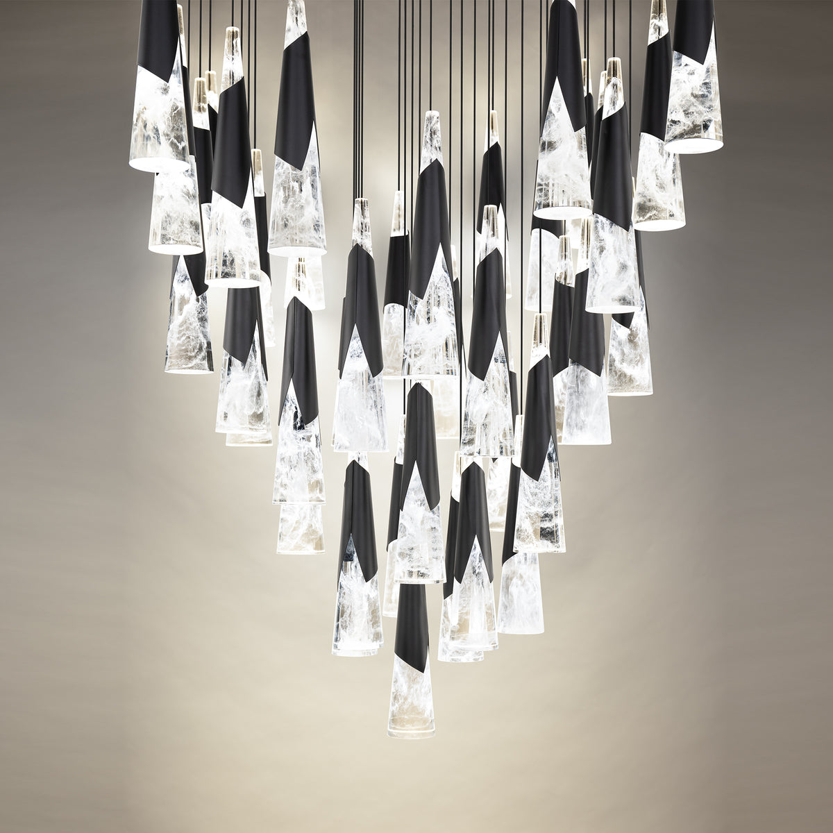 Kilt 41-Light Square Multi Pendant - Black detail