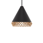 Lacey 16in Pendant - Black/Gold