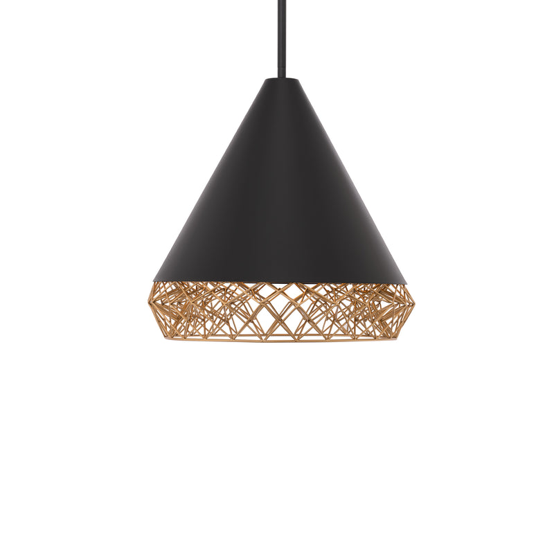 Lacey 16in Pendant - Black/Gold