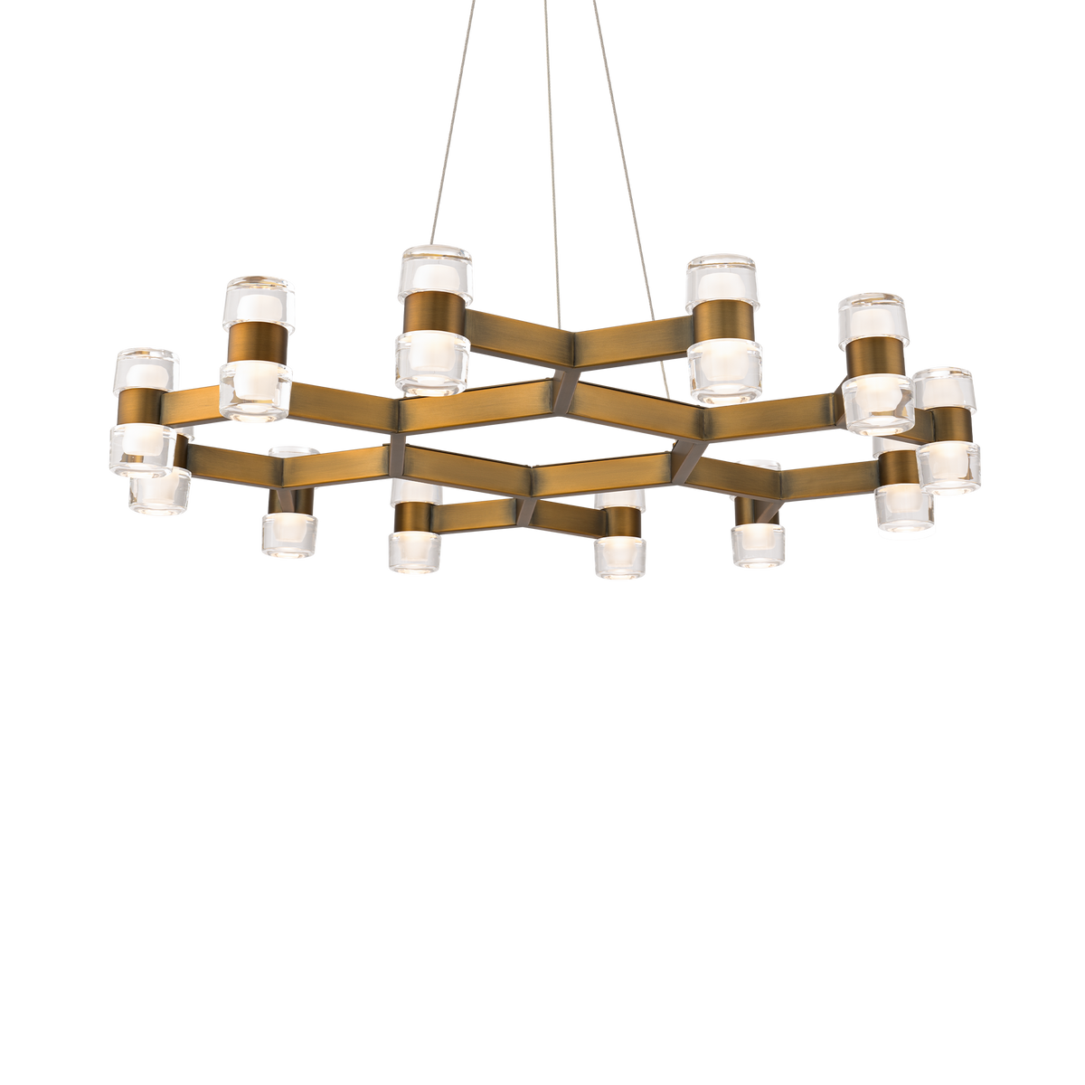 Dashe Round Pendant Aged Brass