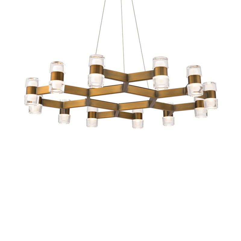 Dashe Round Pendant Aged Brass
