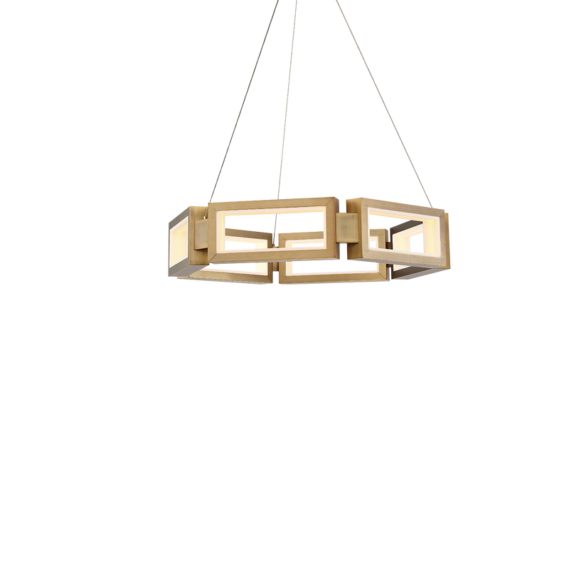 Mies Pendant 26in - Aged Brass