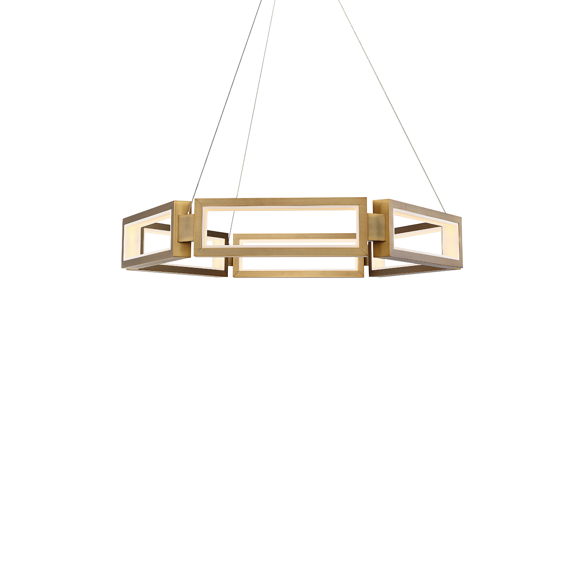 Mies Pendant 35in - Aged Brass