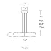 Marimba Pendant 24in line drawing