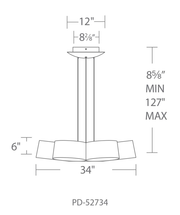 Marimba Pendant 34in line drawing