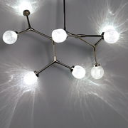 Catalyst 8 Light Pendant Silver Fleck Angle 2