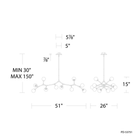 Catalyst 10 Light Pendant Line Drawing