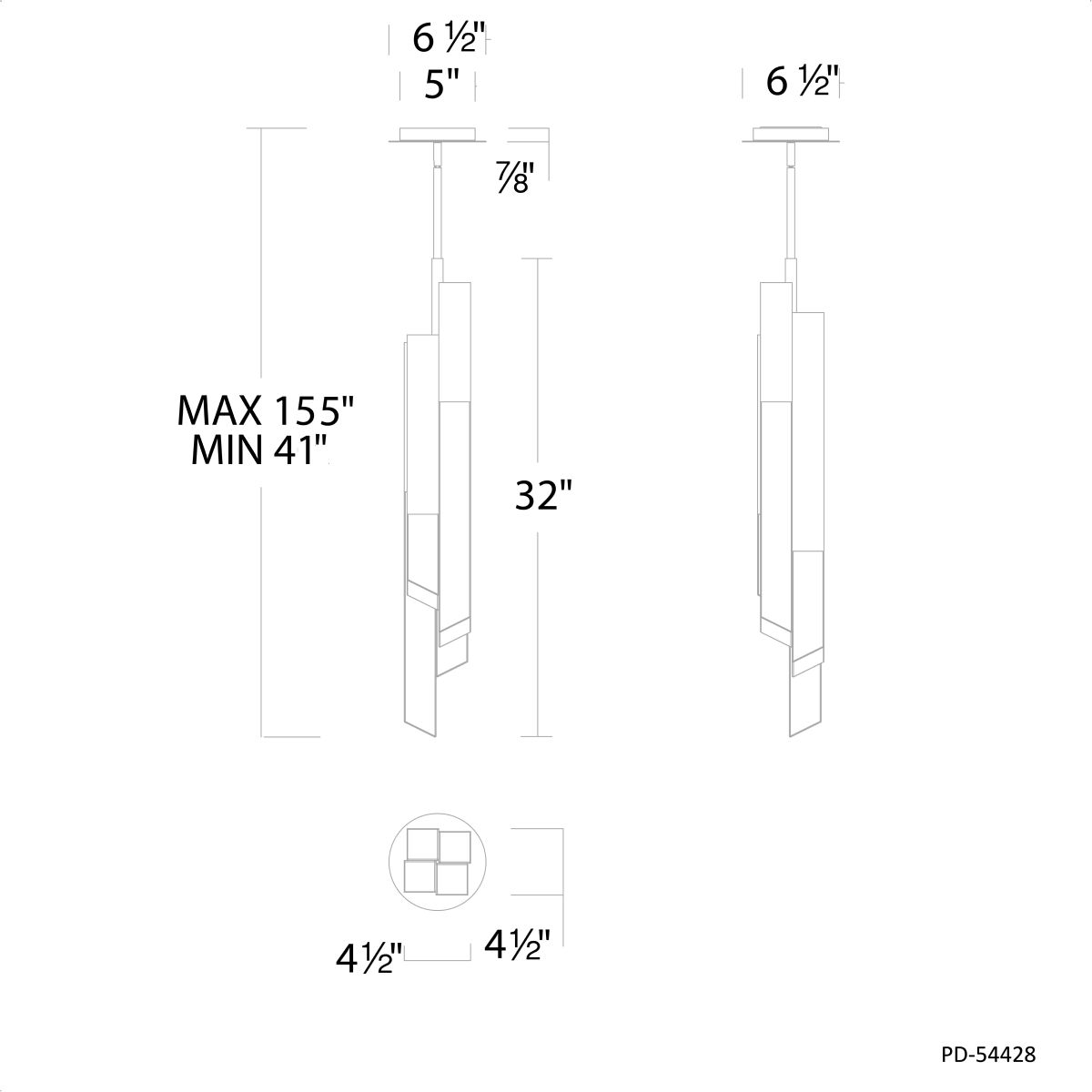 Montage Mini Pendant line drawing