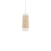 Chauncey Mini Pendant Beige Travertine/Aged Brass