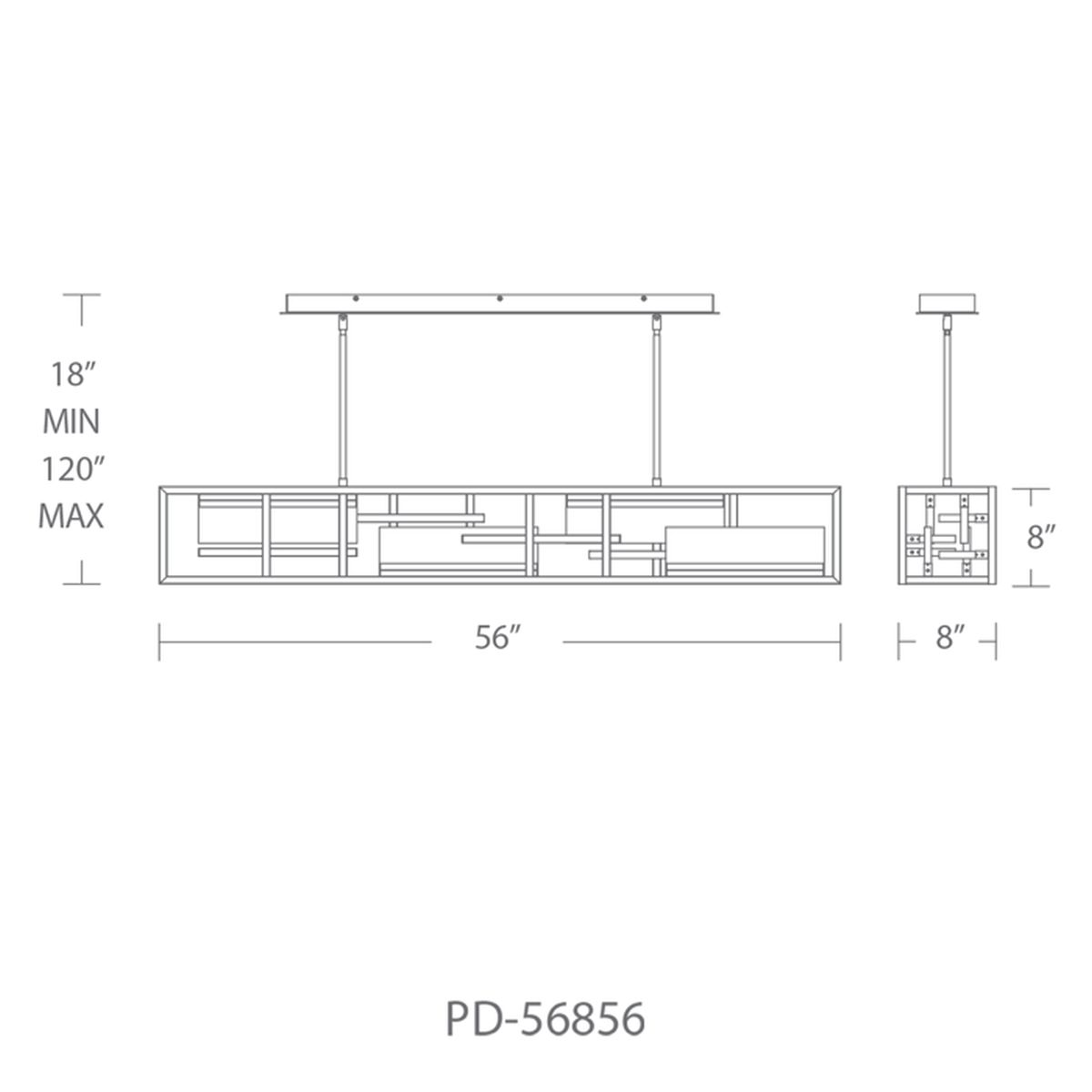 Memory Rectangle Linear Pendant line drawing