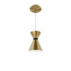 Pin Up 8in Mini Pendant - Aged Brass/Black