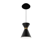 Pin Up 8in Mini Pendant - Black/Aged Brass