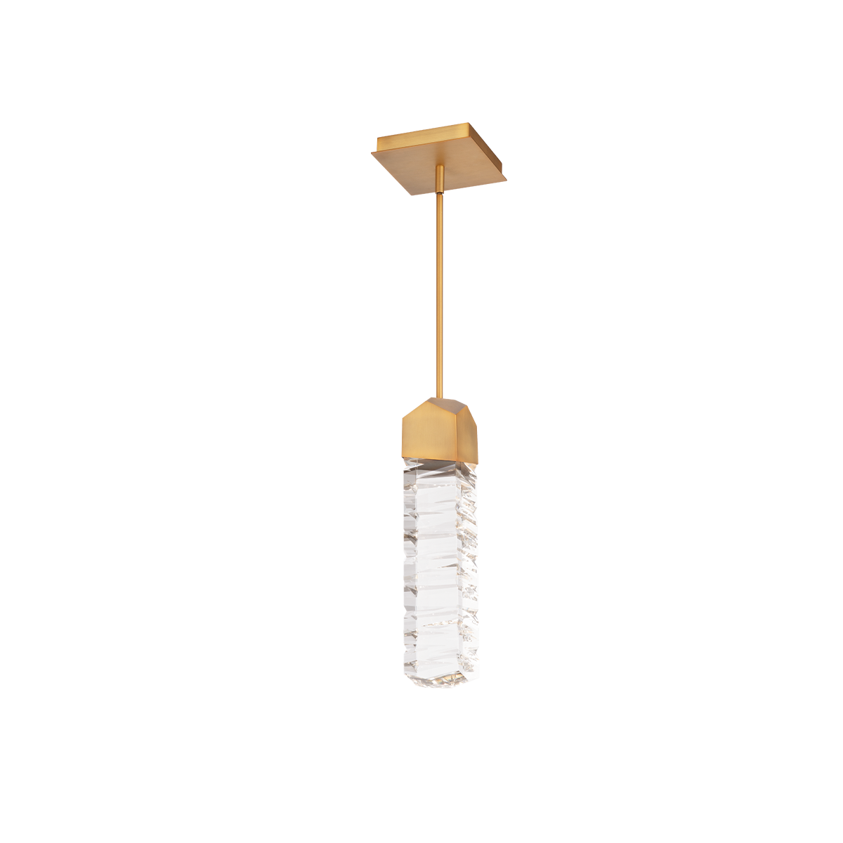 Juliet Crystal Mini Pendant Aged Brass