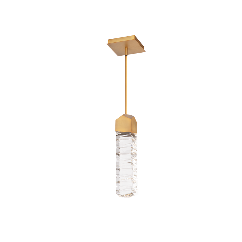 Juliet Crystal Mini Pendant Aged Brass