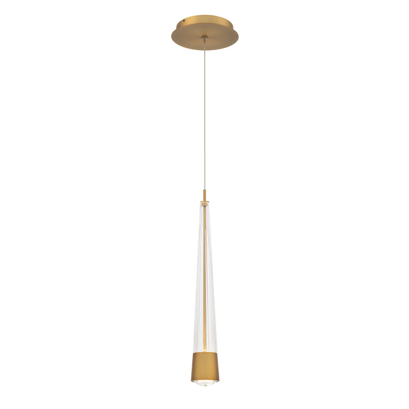 Quill 16in Mini Pendant - Aged Brass