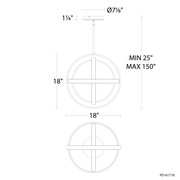 Kinetic Mini Pendant - Line Drawing