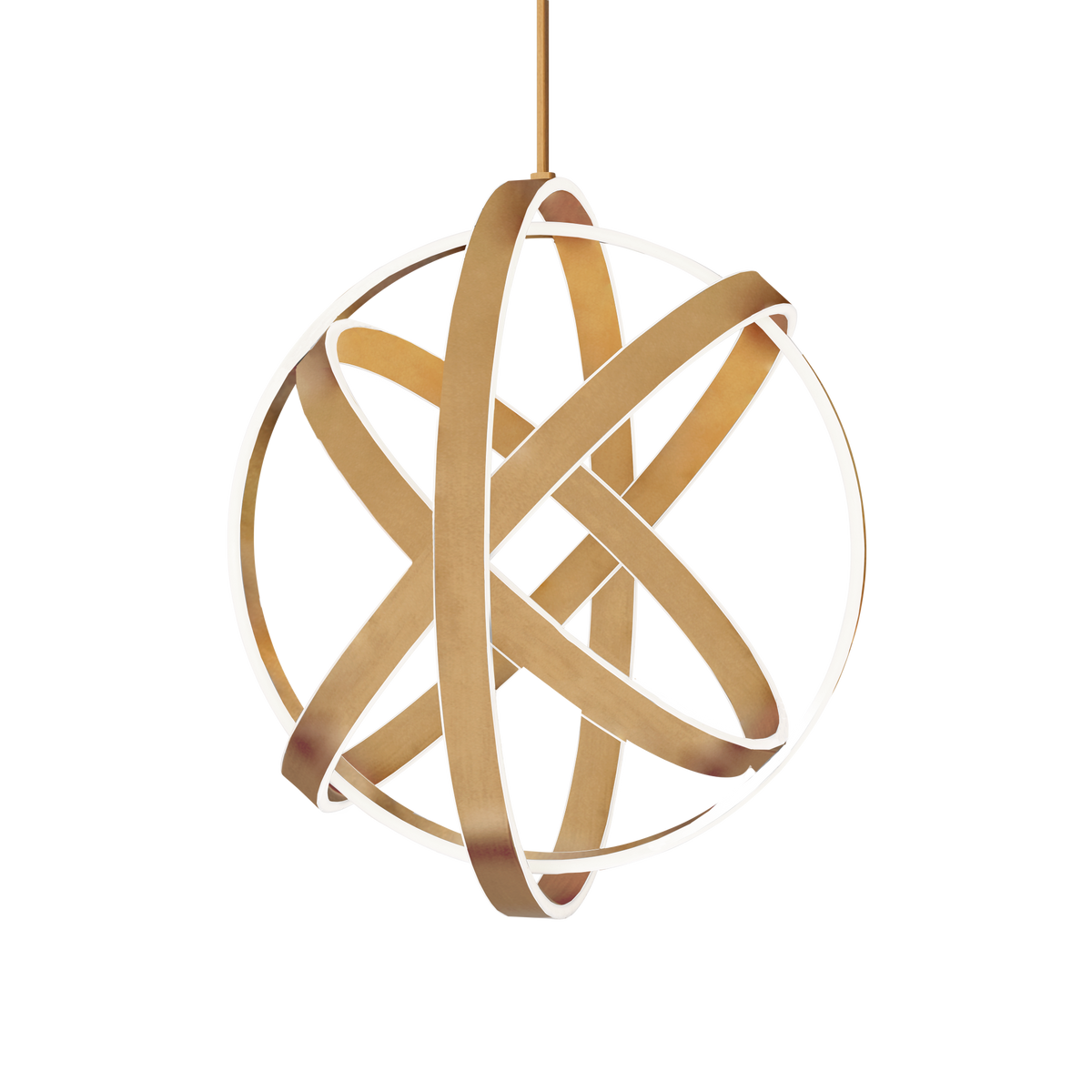 Kinetic Pendant 28IN - Aged Brass