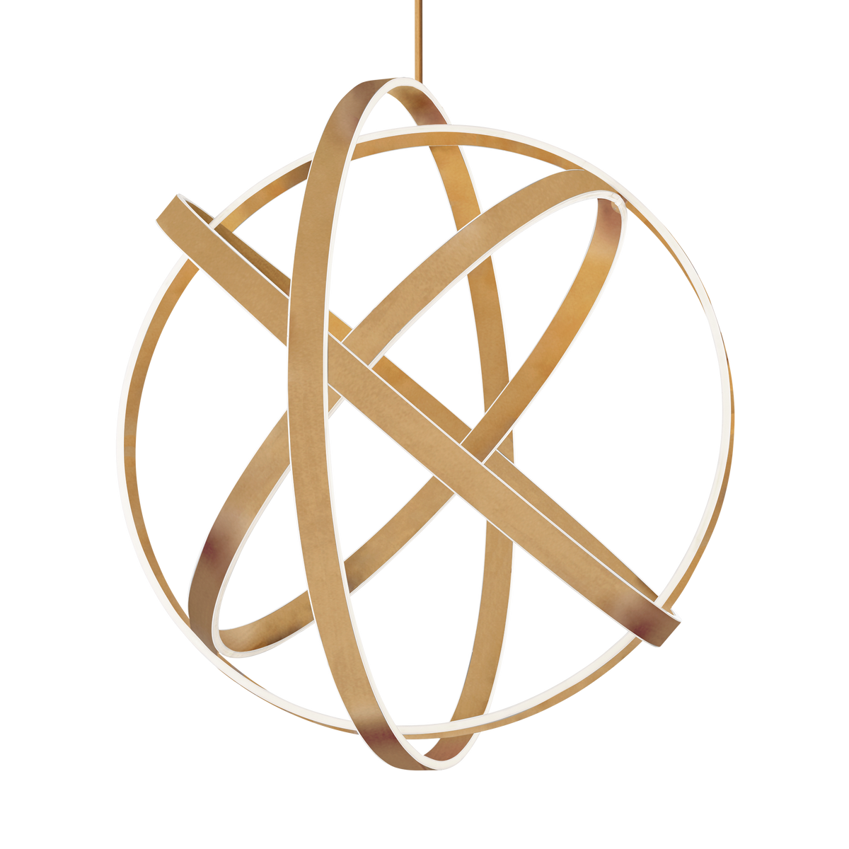 Kinetic Pendant 38IN - Aged Brass
