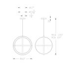 Kinetic Pendant 60IN - Line Drawing