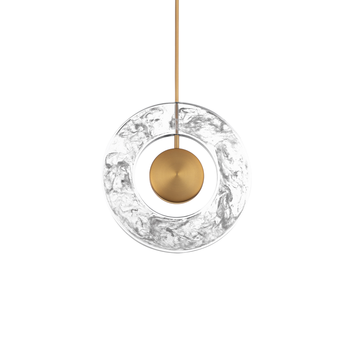 Cymbal Mini Pendant Aged Brass