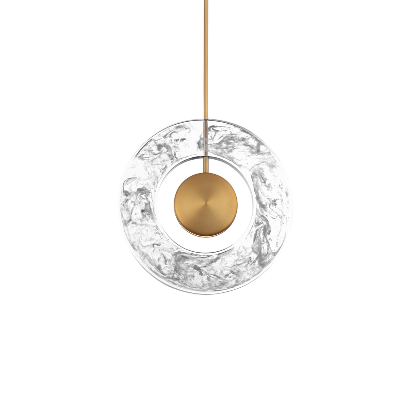 Cymbal Mini Pendant Aged Brass