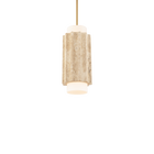 Caviar Mini Pendant Beige Travertine/Aged Brass