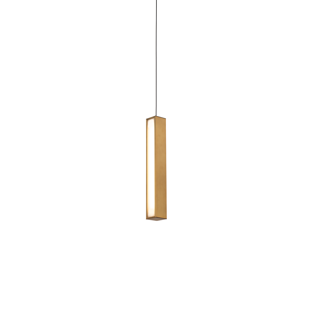 Chaos 1 Light Mini Pendant 14in Aged Brass
