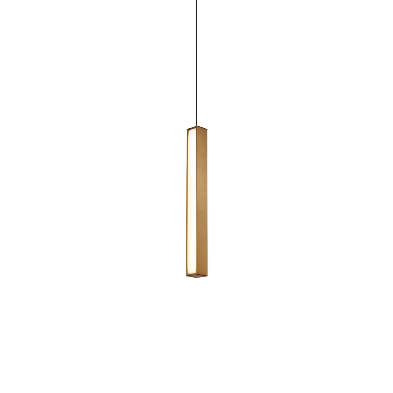 Chaos 1 Light Mini Pendant 20in Aged Brass